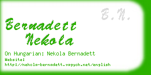 bernadett nekola business card